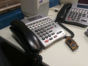 Neccesity is the mother of invention -- recording the interview with Justin in Studio Two at Artsound FM with a bog standard speaker phone and my iRiver