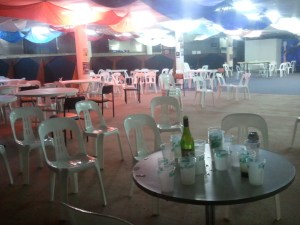 Session bar, Friday morning -- don't get used to this clean look