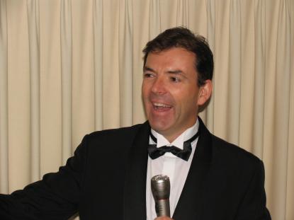 A fresh-faced MC wields some power via the microphone