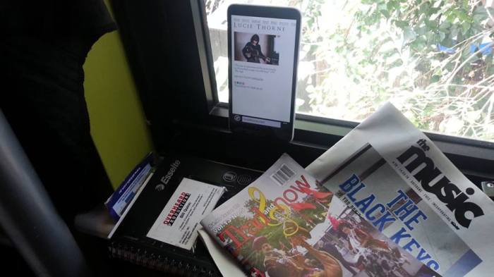 Lucie Thorne interview recording studio: Room 205 at Brisbane City YHA